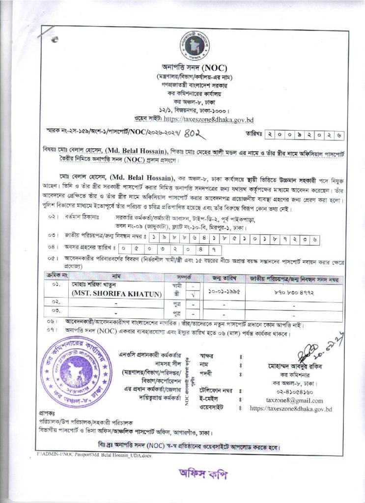 NOC Md. Belal Hossain UDA 402 2pdf